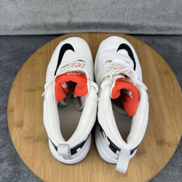 Nike Team Hustle D 9 JDI Shoes Youth Size 3Y White Black Strap AQ9976-100 - Picture 5 of 9
